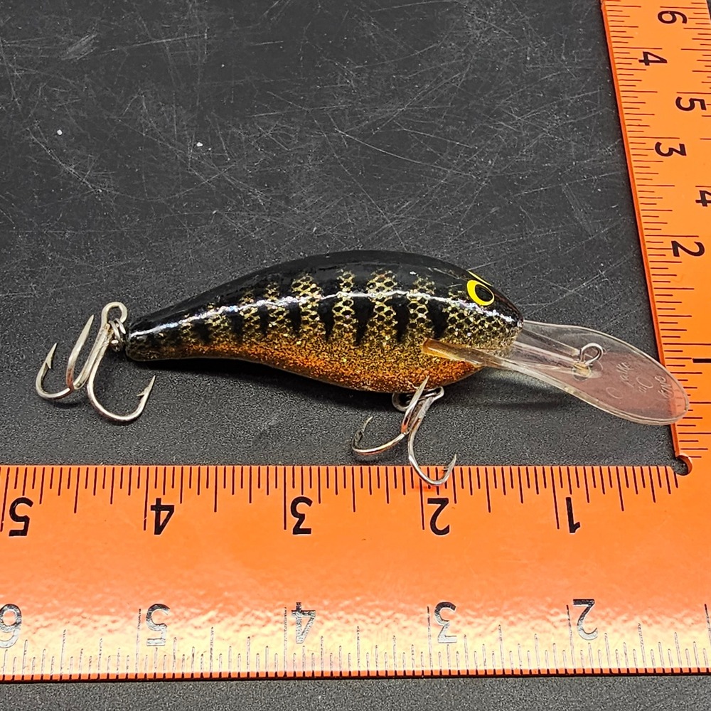 Strike King Deep Diving Crankbait Gold Black Glitter Scale Pattern Lure 3095